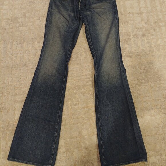 Vintage Guess Premium dark washed low rise flared jeans size 26 Made in USA - Picture 11 of 16